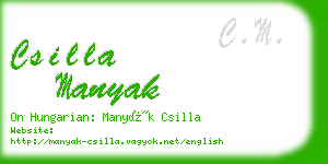 csilla manyak business card